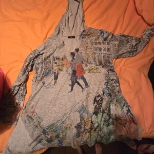 Inoah Colorful light Shirt New York NY LA Print loose fit